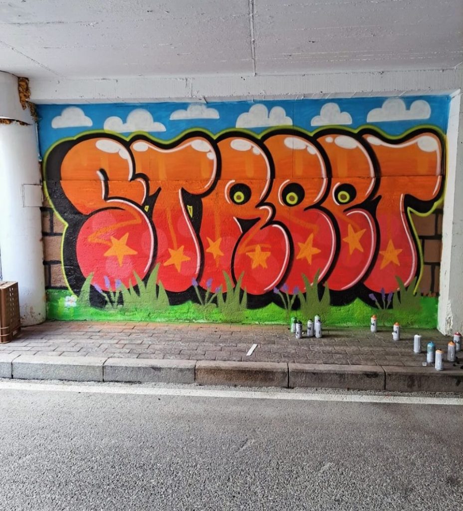 Fresque de graffiti à Canillo